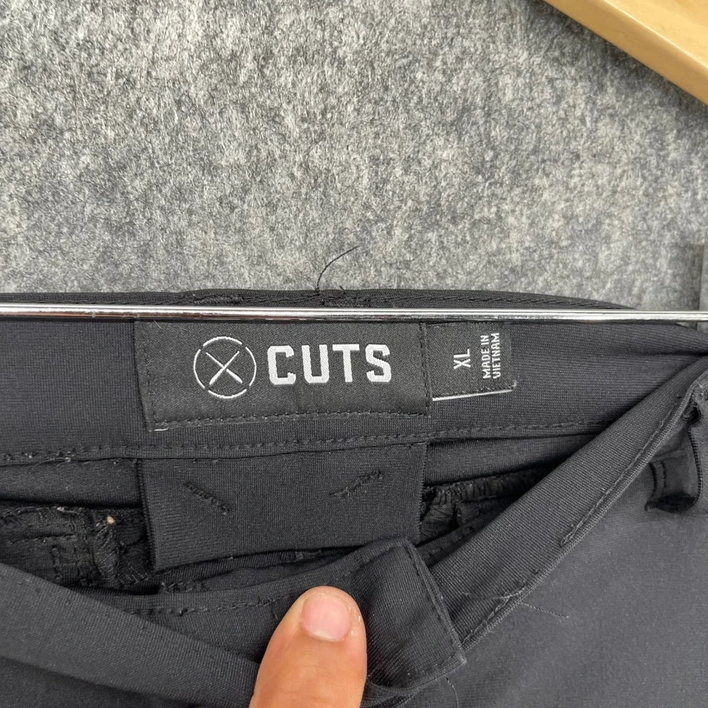 Cuts Pants Mens XL Black Technical Stretch Tapered Athletic AO Joggers